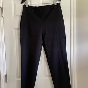 Black Slim-Fit Tailored Trousers